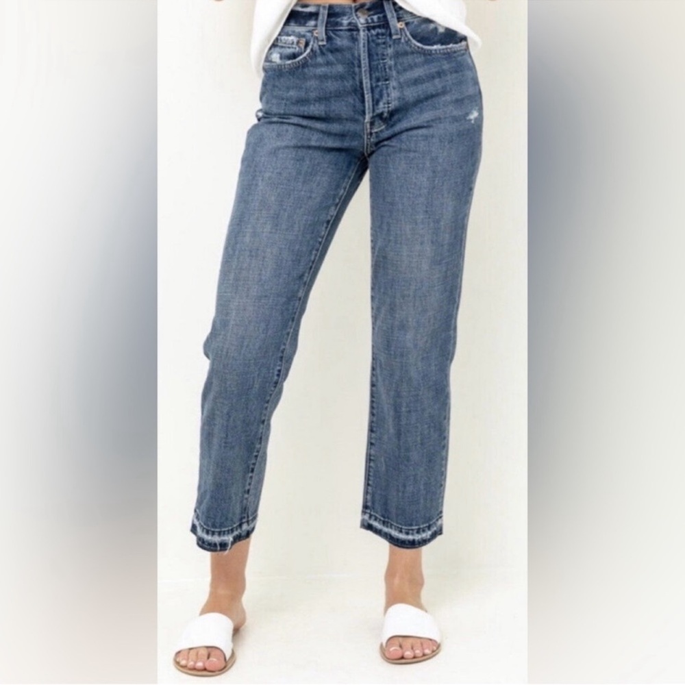 PISTOLA Charlie High Rise Straight Jeans in Eternal - Picture 3 of 5